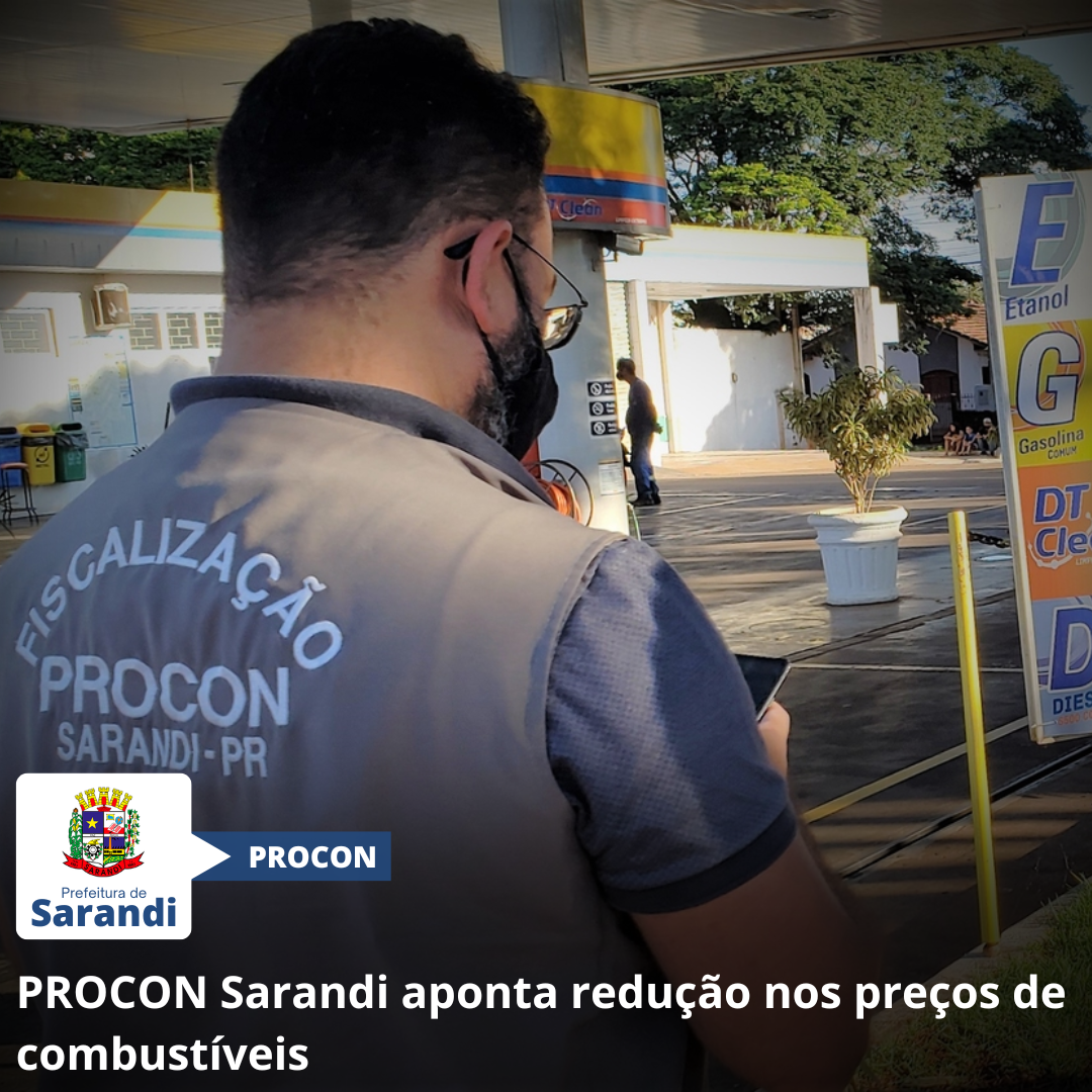PROCON Sarandi aponta redução nos preços de combustíveis